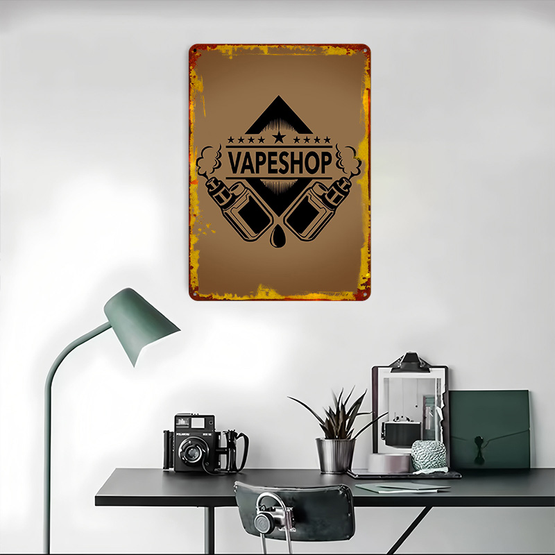 Vape Shop Logo Tinplate Poster - огляд і ціна Vaping Shop