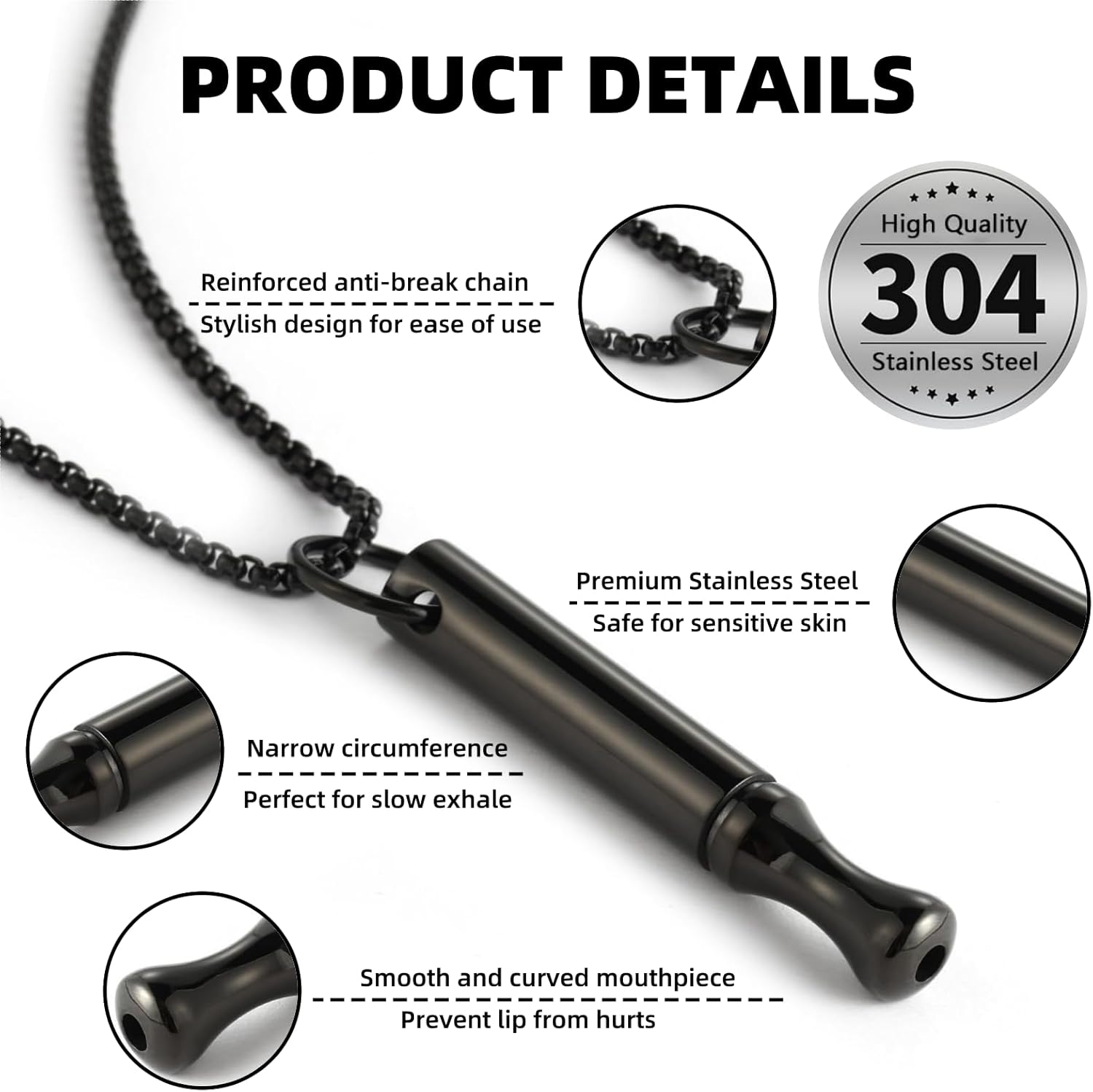 Titanium Steel Breathing Neckl - огляд і ціна Accessories For Vaping