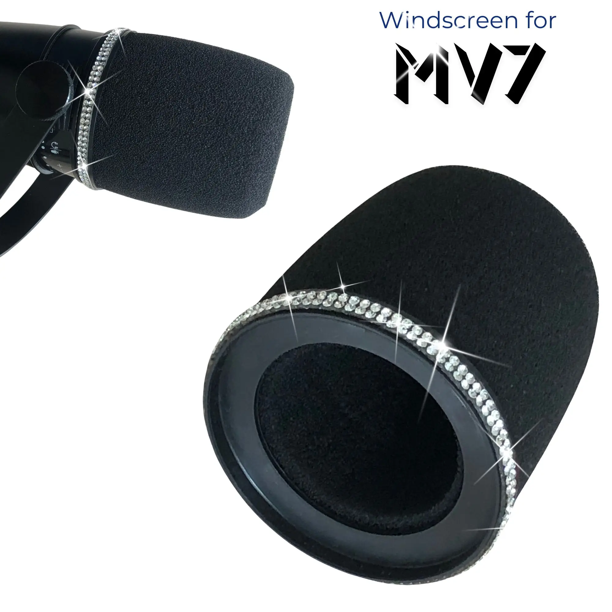 Sparkly MV7 Foam Pop Filter fo - огляд і ціна Shure Mic Sm7B