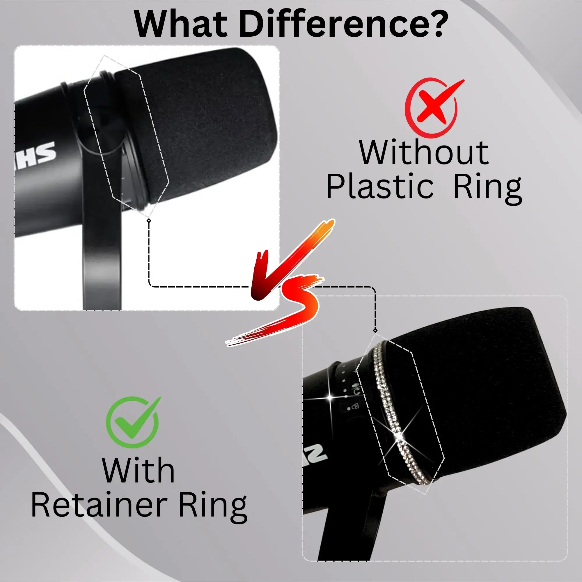 Sparkly MV7 Foam Pop Filter fo - огляд і ціна Shure Mic Sm7B